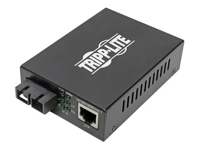 Tripp Lite   Gigabit Multimode Fiber to Ethernet Media Converter, POE+ 10/100/1000 SC, 1310 nm, 2 km (1.2 mi.) fiber media converter 10Mb… N785-P01-SC-MM2
