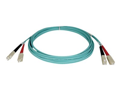 Tripp Lite   10M 10Gb Duplex Multimode 50/125 OM3 LSZH Fiber Optic Patch Cable SC/SC Aqua 33′ 33ft 10 Meter patch cable 10 m aqua blue N806-10M