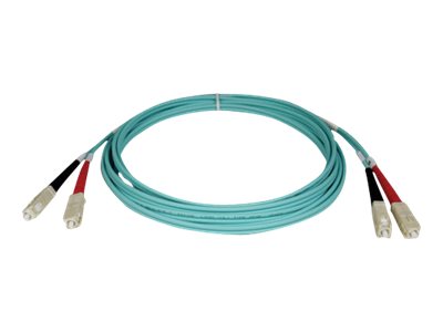 Tripp Lite   15M 10Gb Duplex Multimode 50/125 OM3 LSZH Fiber Optic Patch Cable SC/SC Aqua 50′ 50ft 15 Meter patch cable 15 m aqua blue N806-15M