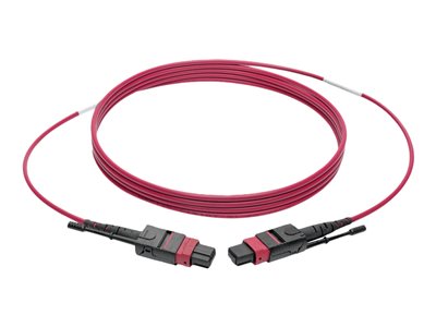 Tripp Lite   MTP/MPO Multimode Patch Cable, 12 Fiber, 40/100 GbE, 40/100GBASE-SR4, OM4 Plenum-Rated (F/F), Push/Pull Tab, Magenta, 2 m (6.6… N845-02M-12-MG