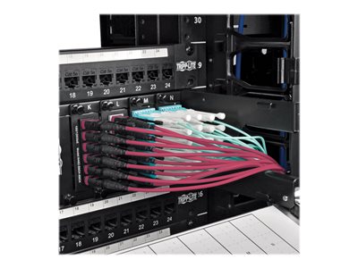 Tripp Lite   24-Fiber MTP MPO OM4 Base-8 MMF Trunk Cable 40/100GbE 3X, 15M network cable 15 m magenta N858-15M-3X8-MG