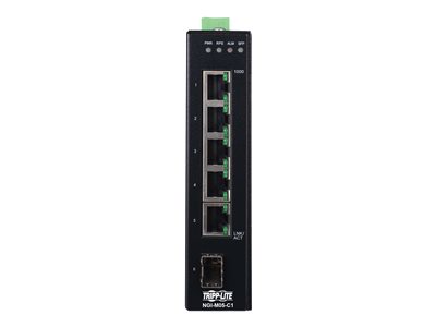 Tripp Lite   5-Port Managed Industrial Gigabit Ethernet Switch 10/100/1000 Mbps, GbE SFP Slot, -40° to 75°C, DIN Mount switch 5 ports managed T… NGI-M05-C1