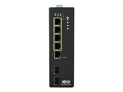 Tripp Lite   5-Port  Managed Industrial Gigabit Ethernet Switch 10/100/1000 Mbps, PoE+ 30W, 2 GbE SFP Slots, -10° to 60°C, DIN Mount swi… NGI-S05C2POE4