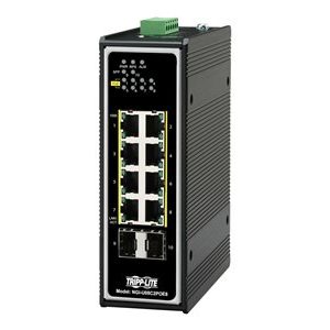 Tripp Lite   Unmanaged Industrial Gigabit Ethernet Switch 8-Port 10/100/1000 Mbps, PoE+ 30W, 2 GbE SFP Slots, DIN Mount switch 8 ports unman… NGI-U08C2POE8