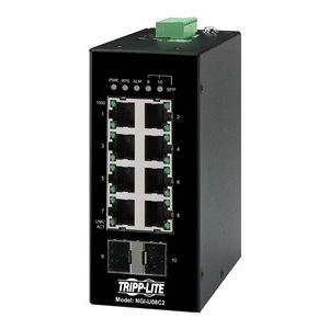 Tripp Lite   Unmanaged Industrial Gigabit Ethernet Switch 8-Port 10/100/1000 Mbps, 2 GbE SFP Slots, DIN Mount switch 8 ports unmanaged TAA Compl… NGI-U08C2