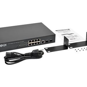 Tripp Lite 8-Port Gigabit Ethernet Switch L2 Web-Smart Managed PoE+ , 10/100/1000Mbps, 2 Dedicated Gigabit SFP Slots, 20 Gbps, Web Interface s… NGS8C2POE Tripp Lite 8-Port Gigabit Ethernet Switch L2 Web-Smart Managed PoE+ , 10/100/1000Mbps, 2 Dedicated Gigabit SFP Slots, 20 Gbps, Web Interface s… NGS8C2POE