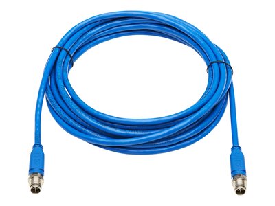 Tripp Lite   M12 X-Code Cat6 1G UTP CMR-LP Ethernet Cable (M/M), IP68, PoE, Blue, 3 m (9.8 ft.) network cable 10 ft blue NM12-601-03M-BL