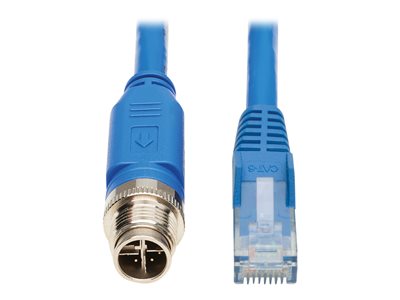 Tripp Lite   M12 X-Code Cat6 1G UTP CMR-LP Ethernet Cable (M12 M/RJ45 M), IP68, PoE, Blue, 2 m (6.6 ft.) network cable 6.6 ft blue NM12-602-02M-BL