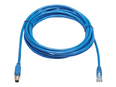 Tripp Lite   M12 X-Code Cat6 1G UTP CMR-LP Ethernet Cable (M12 M/RJ45 M), IP68, PoE, Blue, 5 m (16.4 ft.) network cable 16.4 ft blue NM12-602-05M-BL