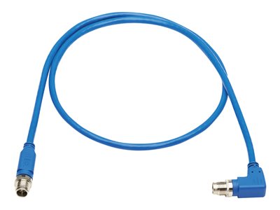 Tripp Lite   M12 X-Code Cat6 1G UTP CMR-LP Ethernet Cable (Right-Angle M/M), IP68, PoE, Blue, 2 m (6.6 ft.) network cable 6.6 ft blue NM12-603-02M-BL