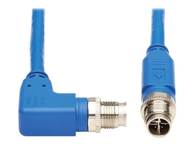 Tripp Lite   M12 X-Code Cat6 1G UTP CMR-LP Ethernet Cable (Right-Angle M/M), IP68, PoE, Blue, 10 m (32.8 ft.) network cable 33 ft blue NM12-603-10M-BL