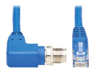 Tripp Lite   M12 X-Code Cat6 1G UTP CMR-LP Ethernet Cable (Right-Angle M12 M/RJ45 M), IP68, PoE, Blue, 10 m (32.8 ft.) network cable 33 ft… NM12-604-10M-BL
