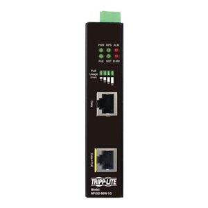 Tripp Lite   Industrial Gigabit Ethernet PoE injector, 90W PoE++, 802.3bt, Midspan, -40C to +75C, IP30 housing, Dual 24~57VDC , DIN rail, 1 P… NPOEI-90W-1G