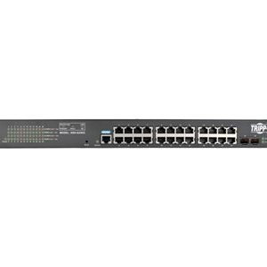 Tripp Lite   24-Port Gigabit Ethernet Switch L2 Managed 10/100/1000Mbps 2 SFP Slots w/ 12-Outlet PDU 120V switch 24 ports managed rack-mountable NSS-G24D2