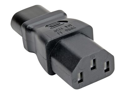 Tripp Lite   IEC C8 to IEC C13 Power Cord Adapter 10A, 125V, Black power connector adapter IEC 60320 C8 to IEC 60320 C13 P003-000