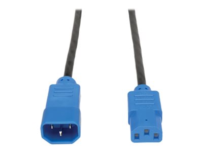 Tripp Lite   4ft Computer Power Cord Extension Cable C14 to C13 Blue 10A 18AWG 4′ power extension cable IEC 60320 C14 to IEC 60320 C13 4 ft P004-004-BL