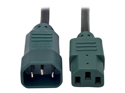 Tripp Lite   4ft Computer Power Cord Extension Cable C14 to C13 Green 10A 18AWG 4′ power extension cable IEC 60320 C14 to IEC 60320 C13 4 ft P004-004-GN