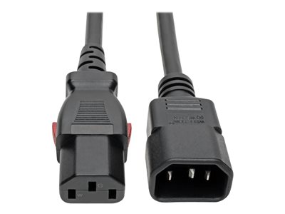 Tripp Lite   C14 Male to C13 Female Power Cable, C13 to C14 PDU-Style, Locking C13 Connector, 10A, 18 AWG, 2 ft. power extension cable IEC 60320… P004-L02