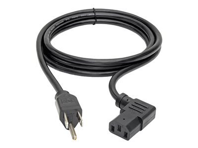 Tripp Lite   6ft Computer Power Cord Cable 5-15P to Right Angle C13 10A 18AWG 6′ power cable IEC 60320 C13 to NEMA 5-15 6 ft P006-006-13RA