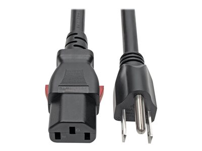 Tripp Lite   IEC-320-C13 to NEMA 5-15P Power Cord Locking C13 Connector, 15A, 125V, 14 AWG, 6 ft., Black power cable IEC 60320 C13 to NEMA 5-15P… P007-L06