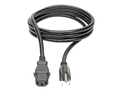 Tripp Lite   IEC-320-C13 to NEMA 5-15P Power Cord Locking C13 Connector, 15A, 125V, 14 AWG, 6 ft., Black power cable IEC 60320 C13 to NEMA 5-15P… P007-L06
