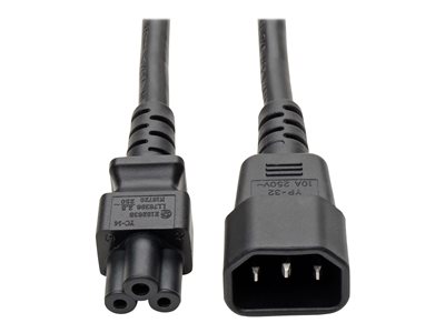 Tripp Lite   6ft Laptop Power Cord Adapter Cable C14 to C5 2.5A 18AWG 6′ power cable IEC 60320 C14 to IEC 60320 C5 6 ft P014-006