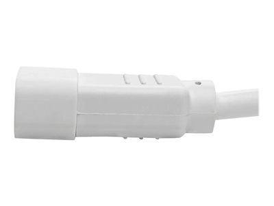 Tripp Lite   2ft Heavy Duty Power Extension Cord 15A 14 AWG C14 C15 White 2′ power cable IEC 60320 C14 to IEC 60320 C15 2 ft P018-002-AWH