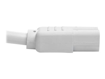Tripp Lite   3ft Heavy Duty Power Extension Cord 15A 14 AWG C14 C15 White 3′ power cable IEC 60320 C14 to IEC 60320 C15 3 ft P018-003-AWH