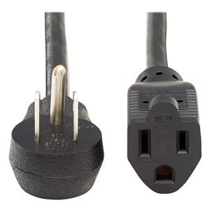 Tripp Lite Power Extension Cord, Right-Angle NEMA 5-15P to NEMA 5-15R 13A, 120V, 16 AWG, Black 1ft power extension cable NEMA 5-15R to N… P024-001-13A15D Tripp Lite Power Extension Cord, Right-Angle NEMA 5-15P to NEMA 5-15R 13A, 120V, 16 AWG, Black 1ft power extension cable NEMA 5-15R to N… P024-001-13A15D