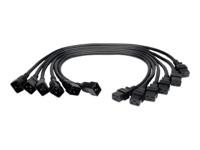 Tripp Lite   2ft Power Cord Extension Cable C19 to C20 Heavy Duty 20A 12AWG 2′ 6-pack 6pc power cable IEC 60320 C20 to IEC 60320 C19 2 ft P036-002-6