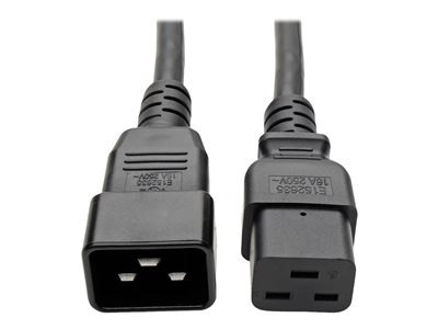 Tripp Lite   3ft Power Cord Extension Cable C19 to C20 Heavy Duty 15A 14AWG 3′ power extension cable IEC 60320 C20 to IEC 60320 C19 3 ft P036-003-15A