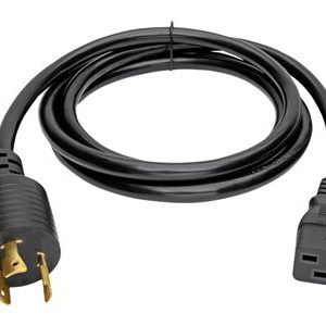 Tripp Lite   12ft Power Cord Extension Cable L6-20P to C19 for PDU/UPS Heavy Duty 20A 12 AWG 12′ power cable NEMA L6-20 to IEC 60320 C19 12 ft P040-012