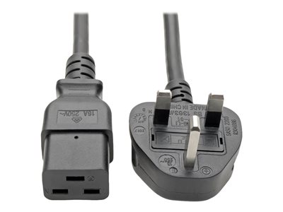 Tripp Lite   8ft Computer Power Cord UK Cable C19 to BS-1363 Plug 13A 8′ power cable BS 1363 to IEC 60320 C19 8 ft P052-008