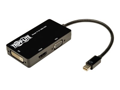 Tripp Lite   6in Mini DisplayPort to VGA / DVI / HDMI Adapter Converter mDP 6″ video converter black P137-06N-HDV