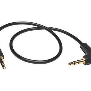 Tripp Lite   3ft Mini Stereo Audio Cable with One Right Angle plug 3.5mm M/M 3″ audio cable 3 ft P312-003-RA