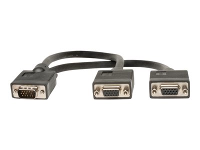 Tripp Lite   1ft VGA Monitor Y Splitter Cable HD15 M/2xF 1′ VGA splitter 1 ft P516-001