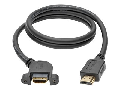 Tripp Lite   3ft High Speed HDMI Cable with Ethernet Digital Video / Audio Panel Mount M/F 3′ HDMI with Ethernet extension cable 3 ft P569-003-MF-APM