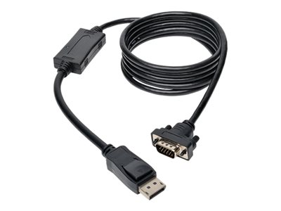 Tripp Lite   10ft DisplayPort to VGA Cable / DP to VGA Adpater Latches to HD15 M/M 10′ display cable 10 ft P581-010-VGA