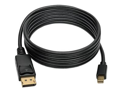 Tripp Lite   Mini DisplayPort to DisplayPort 4K @ 60 Hz Adapter Cable (M/M), 4096 x 2160 (4K x 2K), mDP to DP 1.2, Black, 6 ft DisplayPort cab… P583-006-BK