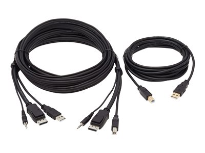 Tripp Lite   DisplayPort KVM Cable Kit 4K USB 3.5mm Audio 3xM/3xM USB MM 10ft video / USB / audio cable kit 10 ft P783-010-U