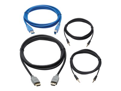 Tripp Lite   HDMI KVM Cable Kit for   B005-HUA2-K and B005-HUA4 KVM, 4K HDMI, USB 3.1 Gen 1, 3.5 mm, 6 ft. video / audio / data cable… P785-HKIT06