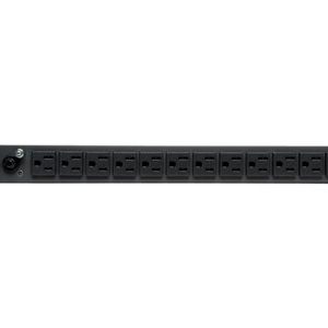 Tripp Lite   PDU Metered 120V 15A 5-15R 13 Outlet 5-15P Horizontal 1U 6′ Cord power distribution unit 1.4 kW PDUMH15-6