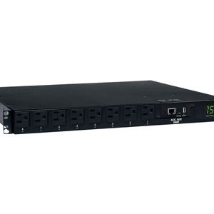 Tripp Lite Switched 120V ATS PDU – 1.4kW 15A 5-15R 8 Outlet 2 5-15P 1URM power distribution unit