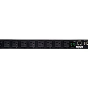 Tripp Lite   1.4kW Single-Phase Switched PDU, LX Platform Interface, 120V Outlets (8 5-15R), NEMA 5-15P, 12 ft. Cord, 1U Rack, TAA power dis… PDUMH15NET2LX