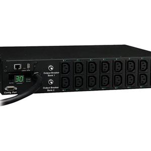 Tripp Lite   PDU Switched 208V-240V 5.8kW 30A C13 16 Outlet L6-30P 2URM horizontal rackmount power distribution unit 5.8 kW PDUMH30HVNET