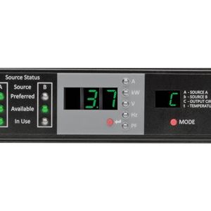 Tripp Lite   PDU Monitored Horizontal 3.7KW 230V ATS IEC309 16A 1U Rackmount power distribution unit 3.8 kW PDUMNH16HVAT