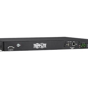 Tripp Lite   PDU ATS/Monitored 3.8kW 200-240V Single-Phase 8 C13 and 2 C19 Outlets, Dual C20 Inlets, 12 ft. Cords, Network Card, 1U, TAA pow… PDUMNH20HVAT1