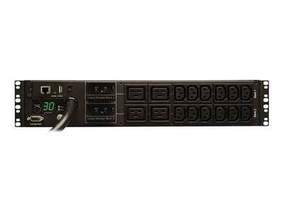 Tripp Lite   PDU Monitored 208V/240V 30A 12 C13; 4 C19 L6-30P Horizontal 2URM horizontal rackmount power distribution unit 5.8 kW PDUMNH30HV