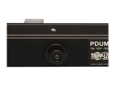 Tripp Lite   PDU Metered 120V 15A 5-15R 8 Outlet 5-15P 24″ Height 0URM vertical rackmount power distribution unit 1.44 kW PDUMV15-24