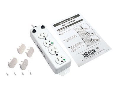 Tripp Lite   Safe-IT Power Strip Medical Antimicrobial 120V 4 Outlet UL1363A 15ft Right Angle Cord For Patient Care Vicinity UL 1363A Medi… PS-415-HG-OEMRA